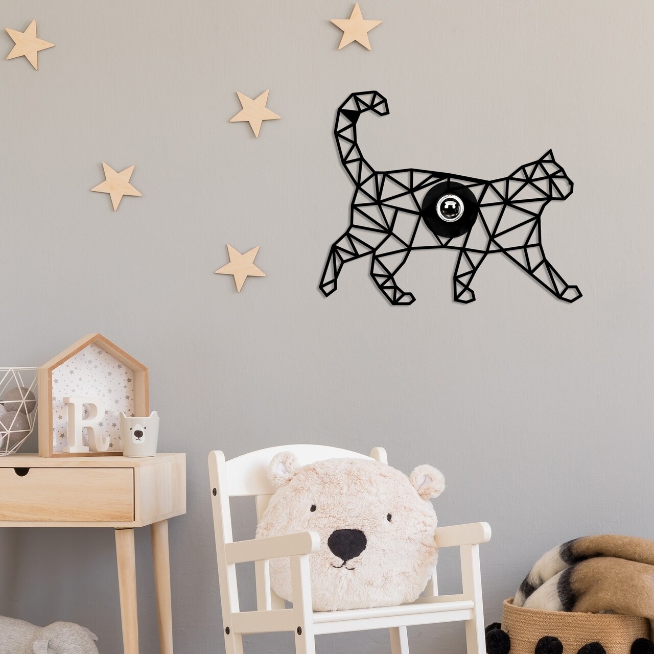 Lampa de perete, Shadow, 595 - A, E27, 100 W, metal/MDF, negru - imagine 7